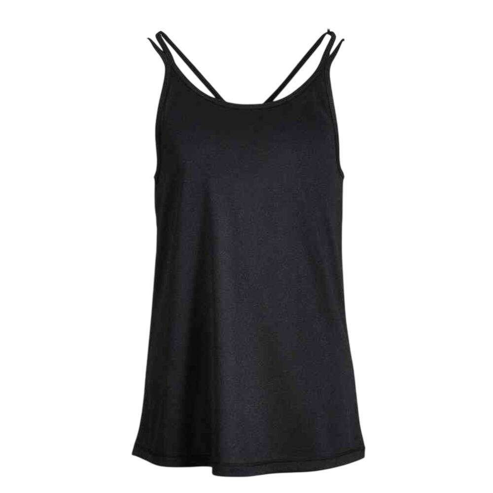 Ideology Black Solid Styled Back Camisole - girls medium